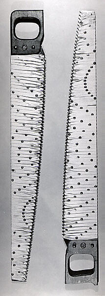 Untitled (#133), Donald Lipski (American, born 1947), Saws, fabric tape, metal snaps, wood and metal screws 