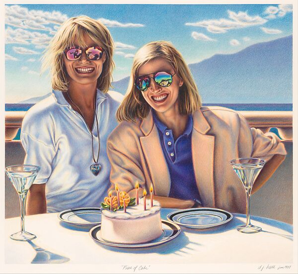 Piece of Cake, D. J. Hall (American, born Los Angeles, California, 1951), Colored pencil on paper 