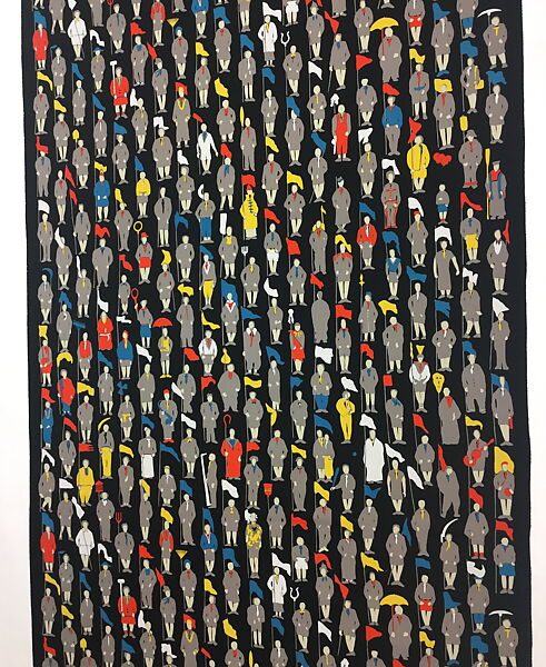 "People" Textile, Gaetano Pesce (Italian, born La Spezia, 1939), Printed cotton, twill weave 