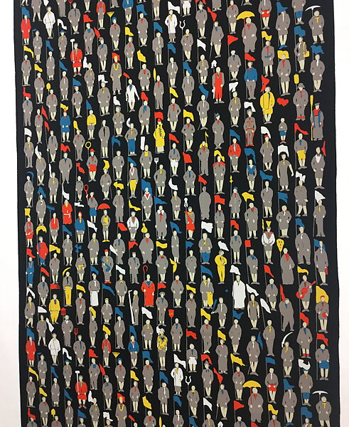 "People" Textile, Gaetano Pesce (Italian, La Spezia 1939–2024 New York), Printed cotton, twill weave 