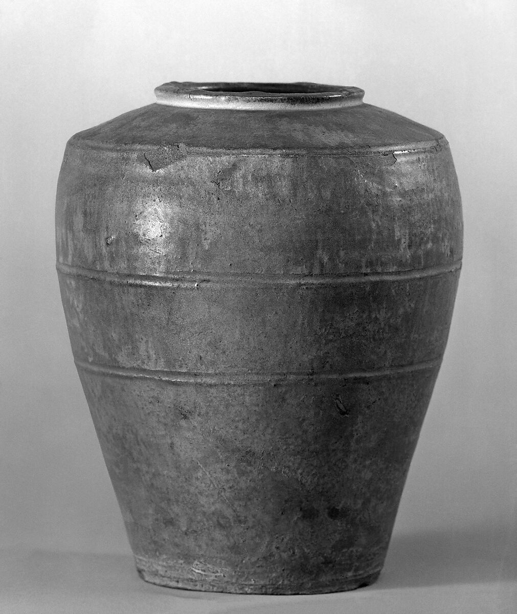 Granary urn, Earthenware with lead green glaze, China 
