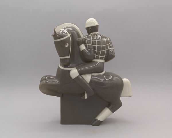 Polo player & mallet, Waylande Gregory (American, Baxter Springs, Kansas 1905–1971 Warren Township, New Jersey), Glazed ceramic
