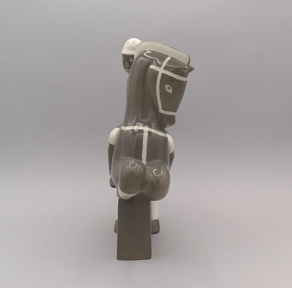 Polo player & mallet, Waylande Gregory (American, Baxter Springs, Kansas 1905–1971 Warren Township, New Jersey), Glazed ceramic