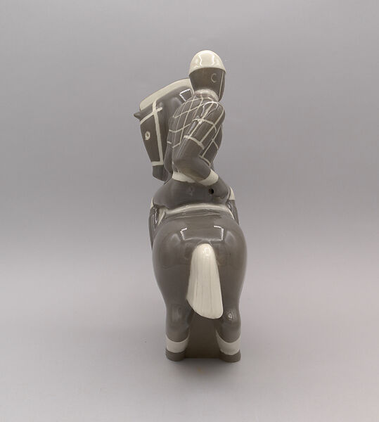 Polo player & mallet, Waylande Gregory (American, Baxter Springs, Kansas 1905–1971 Warren Township, New Jersey), Glazed ceramic