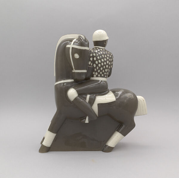 Polo player & mallet, Waylande Gregory (American, Baxter Springs, Kansas 1905–1971 Warren Township, New Jersey), Glazed ceramic