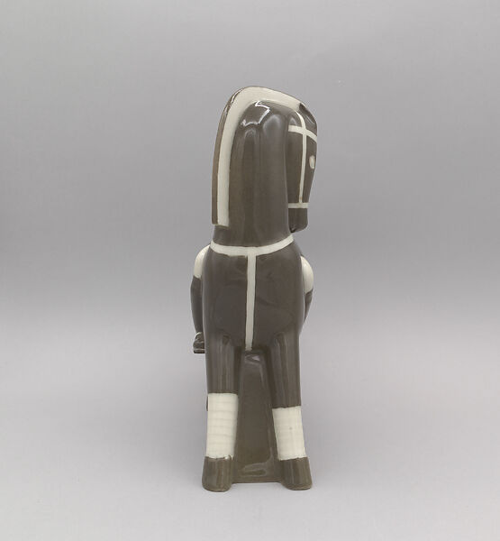 Polo player & mallet, Waylande Gregory (American, Baxter Springs, Kansas 1905–1971 Warren Township, New Jersey), Glazed ceramic