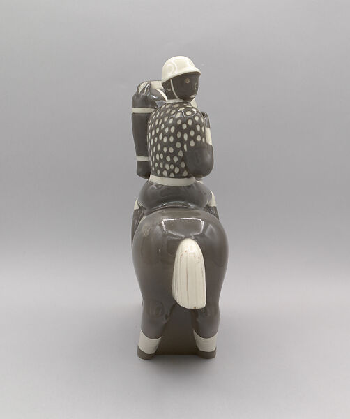 Polo player & mallet, Waylande Gregory (American, Baxter Springs, Kansas 1905–1971 Warren Township, New Jersey), Glazed ceramic