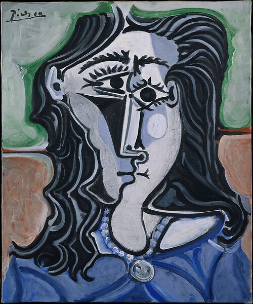 Head of a Woman, Pablo Picasso (Spanish, Malaga 1881–1973 Mougins, France), Oil on canvas 
