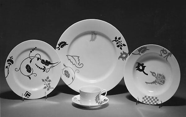 "Renaissance" Salad Plate, Ettore Sottsass (Italian (born Austria), Innsbruck 1917–2007 Milan), Porcelain 