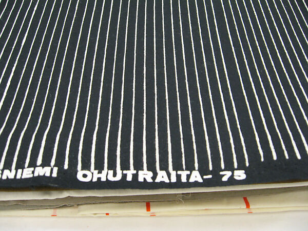 "Ohutraita" Textile Sample, Vuokko Eskolin-Nurmesniemi (Finnish, 1930–2026), Cotton