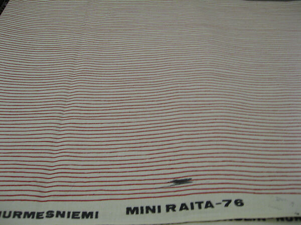 "Miniraita" Textile Sample, Vuokko Eskolin-Nurmesniemi (Finnish, 1930–2026), Cotton