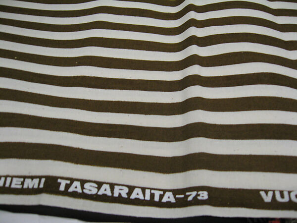 "Tasaraita" Textile Sample, Vuokko Eskolin-Nurmesniemi (Finnish, born 1930), Cotton
