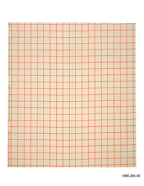 "1-Ruutu-3" Textile Sample, Vuokko Eskolin-Nurmesniemi (Finnish, born 1930), Cotton 