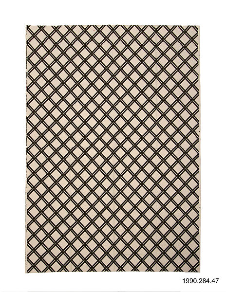 "Iso-Kaks-Ruutu-II" Textile Sample, Vuokko Eskolin-Nurmesniemi (Finnish, born 1930), Cotton 