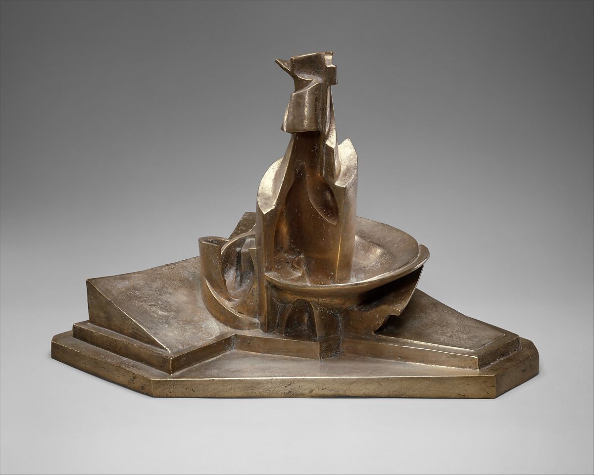 Development of a Bottle in Space, Umberto Boccioni (Italian, Reggio 1882–1916 Sorte), Bronze 