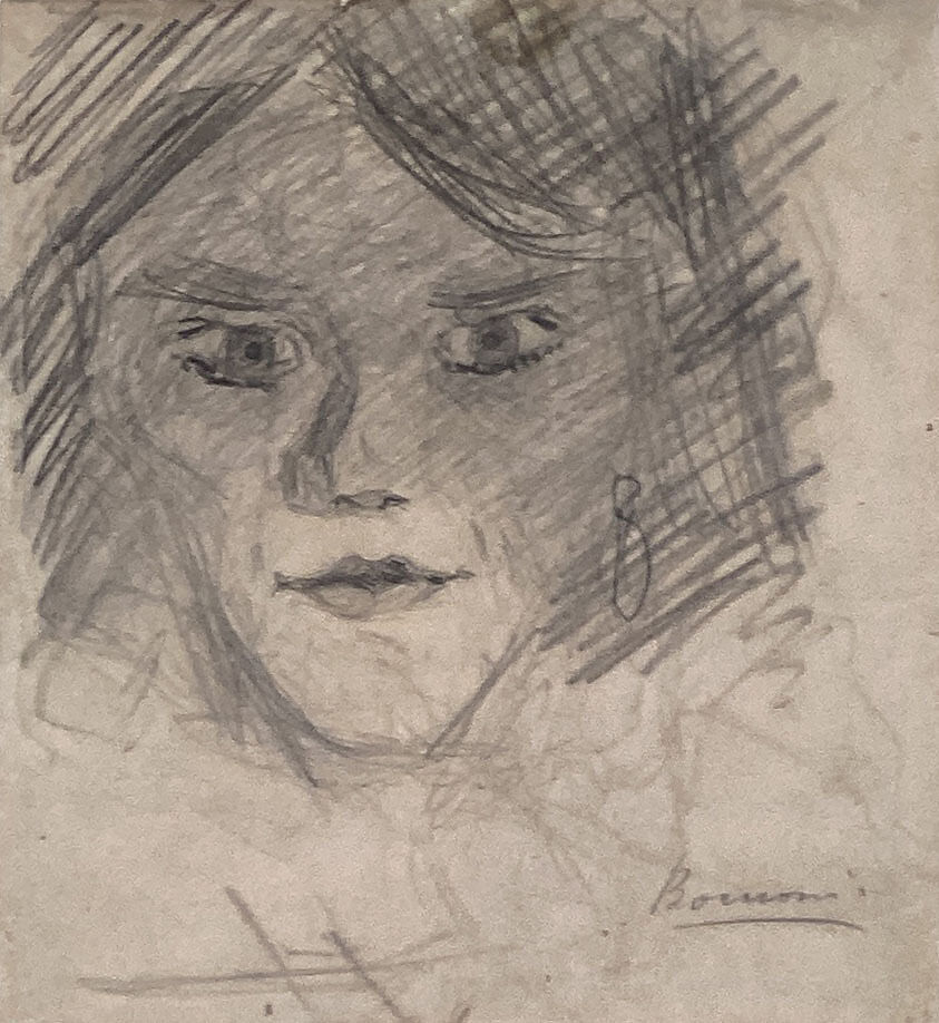 Study for "Modern Idol", Umberto Boccioni (Italian, Reggio 1882–1916 Sorte), Graphite on paper 