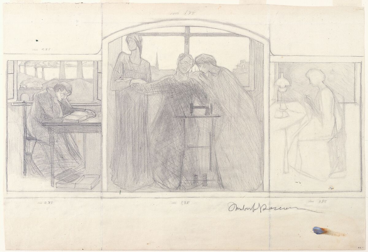 Study for "Homage to Mother", Umberto Boccioni (Italian, Reggio 1882–1916 Sorte), Graphite on paper 