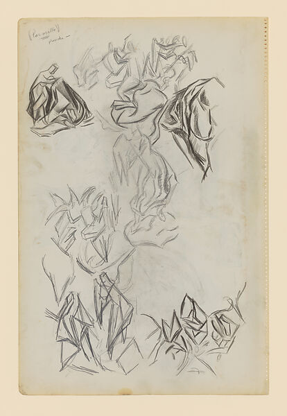 Untitled, Jackson Pollock (American, Cody, Wyoming 1912–1956 East Hampton, New York), Colored pencil and graphite on paper