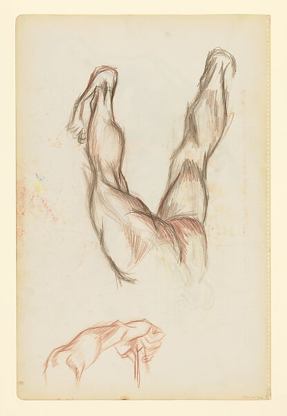 Untitled, Jackson Pollock (American, Cody, Wyoming 1912–1956 East Hampton, New York), Colored pencils and graphite on paper (recto) ; colored pencils and graphite on paper (verso)