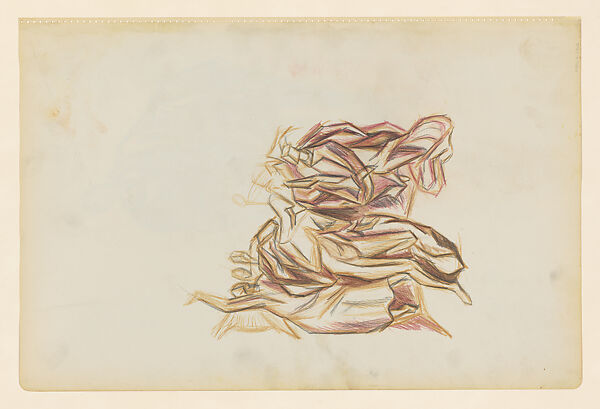 Untitled, Jackson Pollock (American, Cody, Wyoming 1912–1956 East Hampton, New York), Colored pencils and graphite on paper (recto) ; colored pencils and graphite on paper (verso)