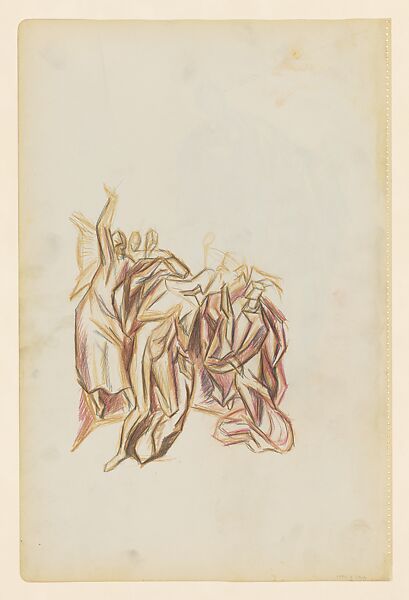 Untitled, Jackson Pollock (American, Cody, Wyoming 1912–1956 East Hampton, New York), Colored pencils and graphite on paper (recto); colored pencils and graphite on paper (verso)
