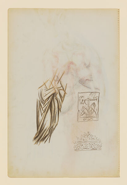 Untitled, Jackson Pollock (American, Cody, Wyoming 1912–1956 East Hampton, New York), Colored pencil and graphite on paper