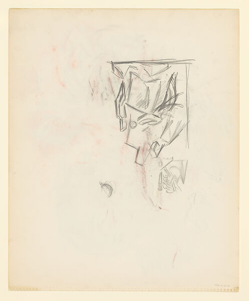 Untitled, Jackson Pollock (American, Cody, Wyoming 1912–1956 East Hampton, New York), Colored pencils and graphite on paper (recto) ; graphite on paper (verso)
