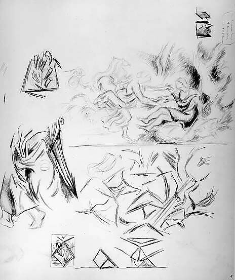 Untitled, Jackson Pollock (American, Cody, Wyoming 1912–1956 East Hampton, New York), Colored pencils and graphite on paper 