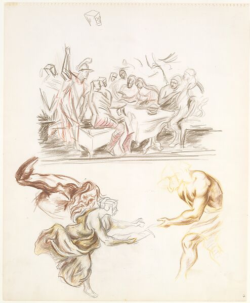 Untitled, Jackson Pollock (American, Cody, Wyoming 1912–1956 East Hampton, New York), Colored pencils and graphite on paper 