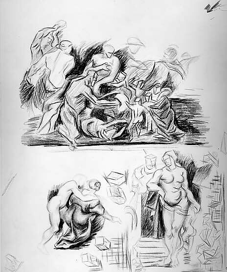 Untitled, Jackson Pollock (American, Cody, Wyoming 1912–1956 East Hampton, New York), Colored pencils and graphite on paper 