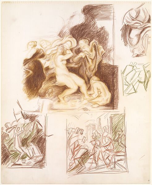 Untitled, Jackson Pollock (American, Cody, Wyoming 1912–1956 East Hampton, New York), Colored pencil on paper 