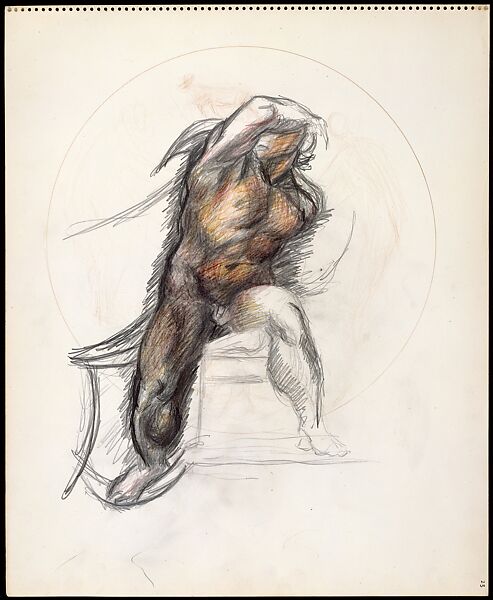 Untitled, Jackson Pollock (American, Cody, Wyoming 1912–1956 East Hampton, New York), Graphite and colored pencils on paper 
