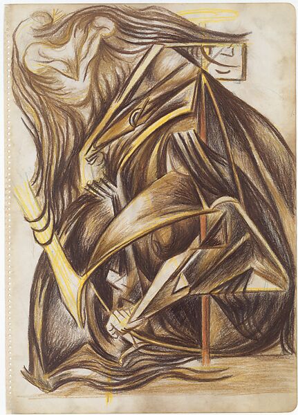 Untitled, Jackson Pollock (American, Cody, Wyoming 1912–1956 East Hampton, New York), Colored pencils and graphite on paper 