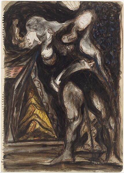 Untitled, Jackson Pollock (American, Cody, Wyoming 1912–1956 East Hampton, New York), Opaque watercolor, colored pencils, and graphite on paper 