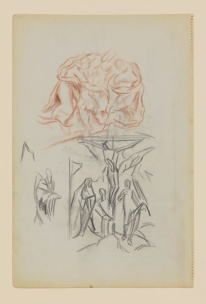 Untitled, Jackson Pollock (American, Cody, Wyoming 1912–1956 East Hampton, New York), Colored pencils on paper (recto) ; colored pencils on paper (verso)