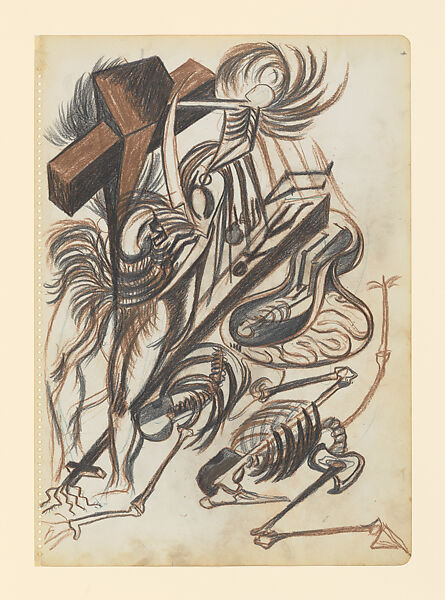 Untitled, Jackson Pollock (American, Cody, Wyoming 1912–1956 East Hampton, New York), Colored pencils and graphite on paper 
