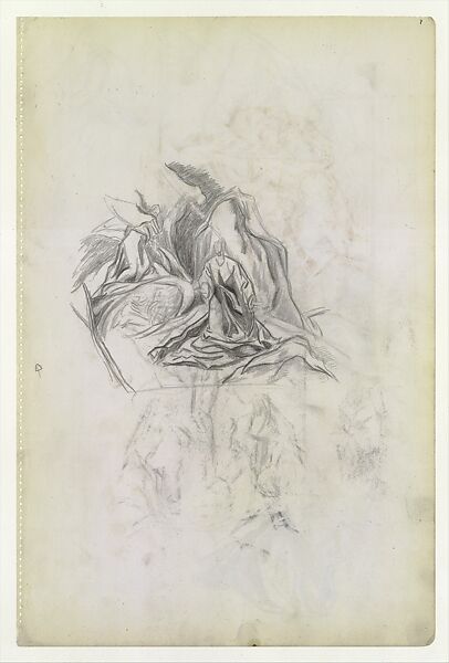 Untitled, Jackson Pollock (American, Cody, Wyoming 1912–1956 East Hampton, New York), Graphite and red colored pencil on paper (recto); graphite on paper (verso) 
