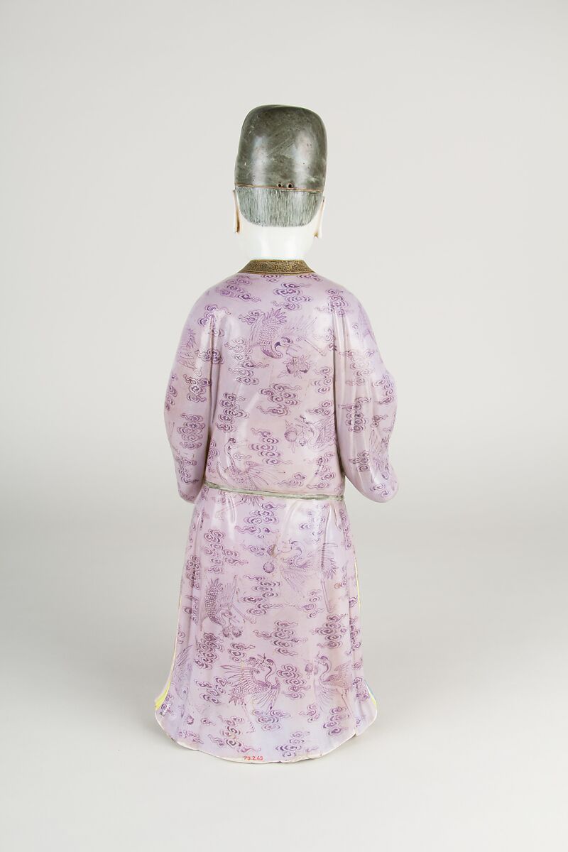 Figure of a Man, Porcelain painted in overglaze polychrome enamels (Jingdezhen ware), China