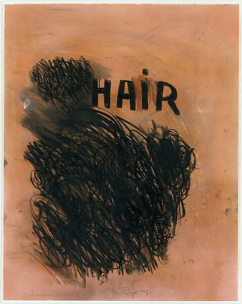 Hair, Jim Dine (American, born Cincinnati, Ohio, 1935), Pastel on paper 