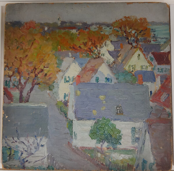 Fall in Provincetown, Houghton Cranford Smith (American, Arlington, New Jersey 1887–1983 New York, New York), Oil on cardboard 