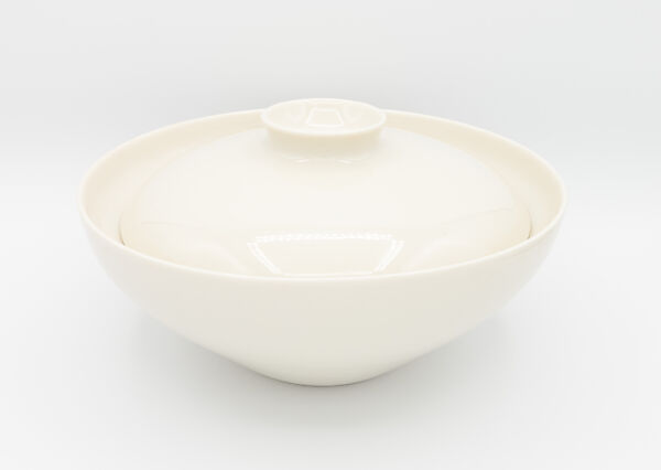 "Museum" Covered Serving Bowl, Eva Zeisel (American (born Hungary), Budapest 1906–2011 New York City, New York), Porcelain 