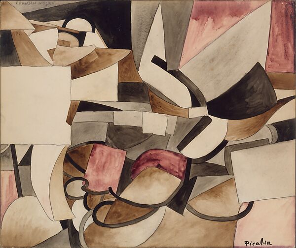 Negro Song II, Francis Picabia (French, Paris 1879–1953 Paris), Watercolor and graphite on illustration board 