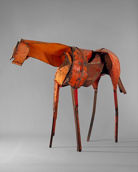 Vermillion, Deborah Butterfield (American, born San Diego, California, 1949), Painted and welded steel 