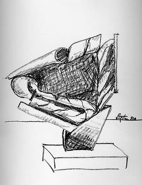 Untitled, Seymour Lipton (American, New York 1903–1986 Locust Valley, New York), Wax crayon on paper 