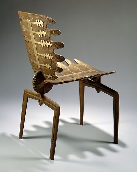 "Fourth Frond" Chair, Terence Main (American, born Indianapolis, Indiana, 1954), Cast bronze 