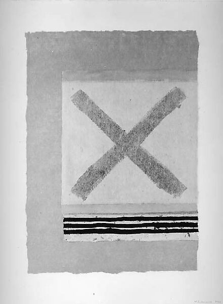 NY 838 1984, Margery Edwards (Australian, Newcastle 1933–1989 New York), Ink on torn and pasted hand made paper 