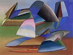 Composition, John Ferren  American, Pastel on paper