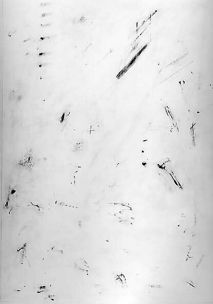 Urban Traces, Ilana Salama Ortar (Israeli, born 1949), Black porous-point pen and graphite on paper prepared with white ground 