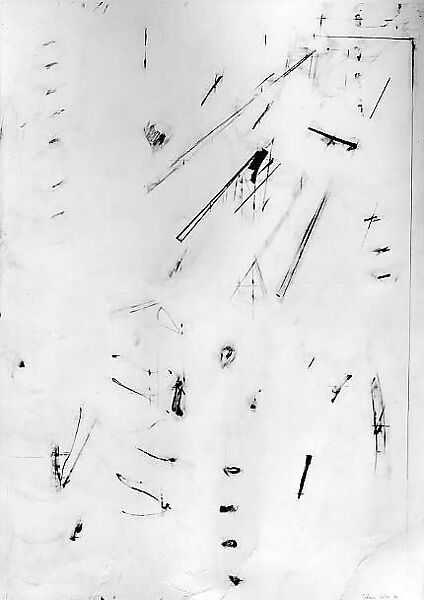 Urban Traces, Ilana Salama Ortar (Israeli, born 1949), Black porous-point pen and graphite on paper prepared with white ground 