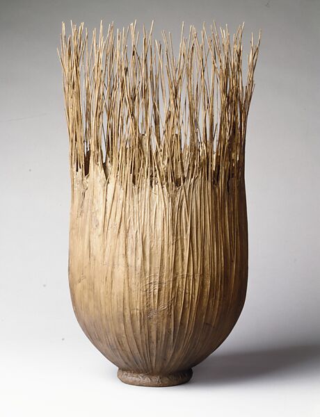 Brown Reed Basket, Mary Merkel-Hess (American, born Warterloo, Iowa, 1949), Reed and paper 